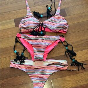 Victoria's Secret Striped Bikini Set